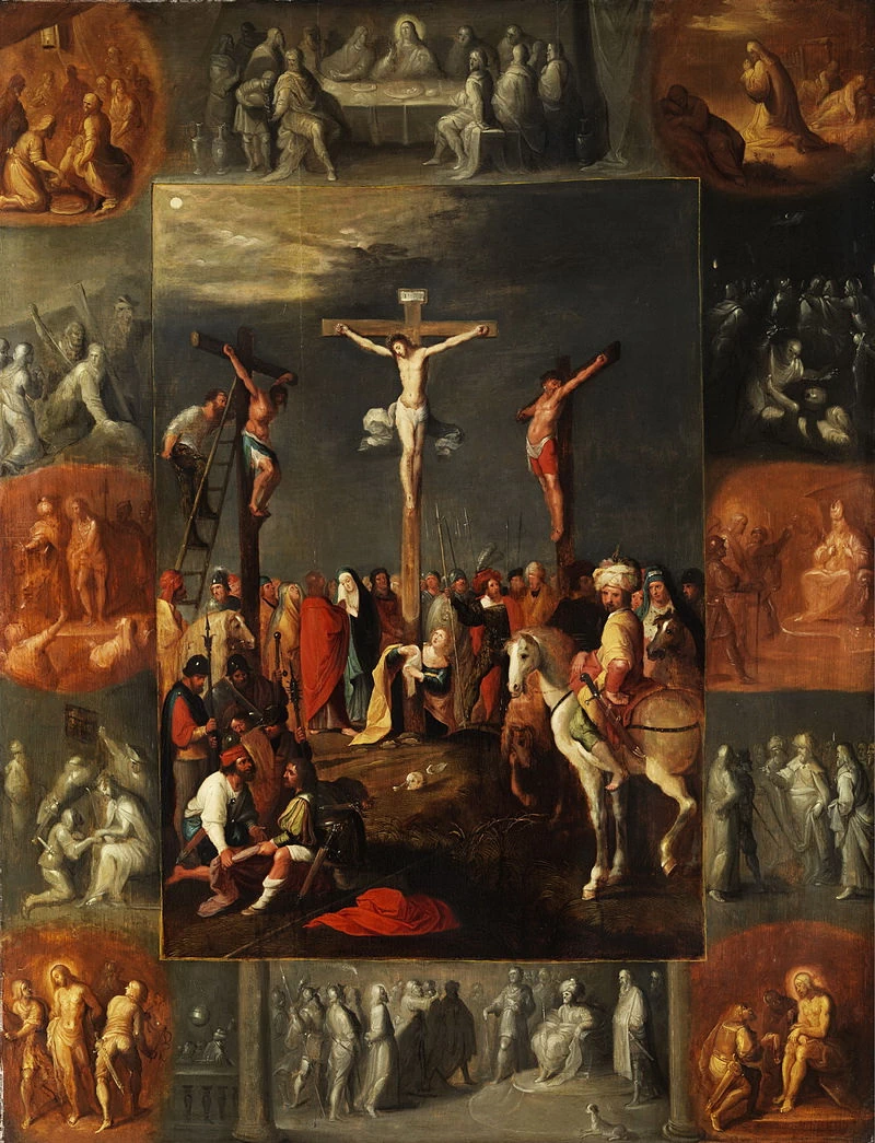 Crocifissione con scene della vita di Cristo